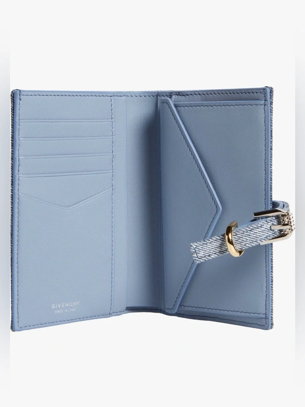 Givenchy Voyou bifold denim/leather wallet EUC